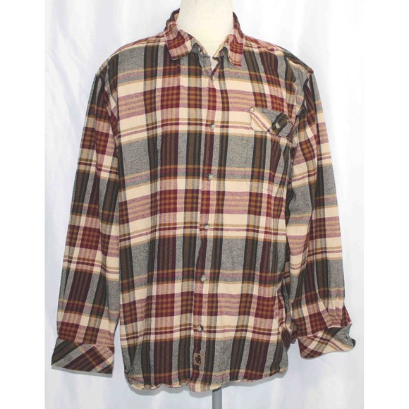 Legendary Whitetails Cotton Flannel Button‎ Up Plaid Shirt Mens Size 3XL - Picture 1 of 6